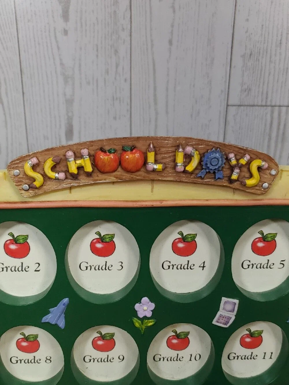 School Days Picture Frame Bear and Bunny Grades 1-12